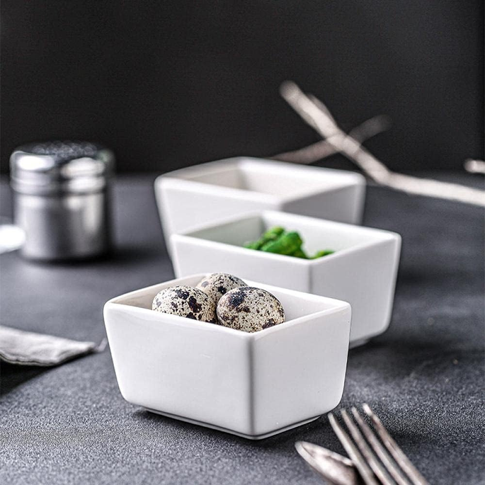 2pcs Pure White Porcelain Sugar Packet Holder Tea Bag Bowl, 5 Oz
