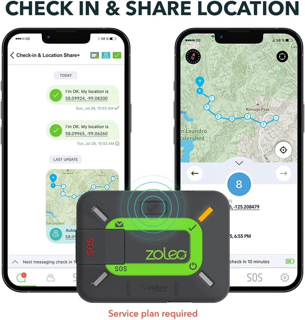 Satellite Communicator | Two-Way GPS Messenger with Emergency SOS, Check-In and Location Sharing for Hiking, Camping