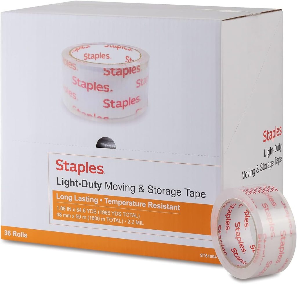 Lightweight Packing Tape, 1.88x54.6 Yards, 36/Rolls