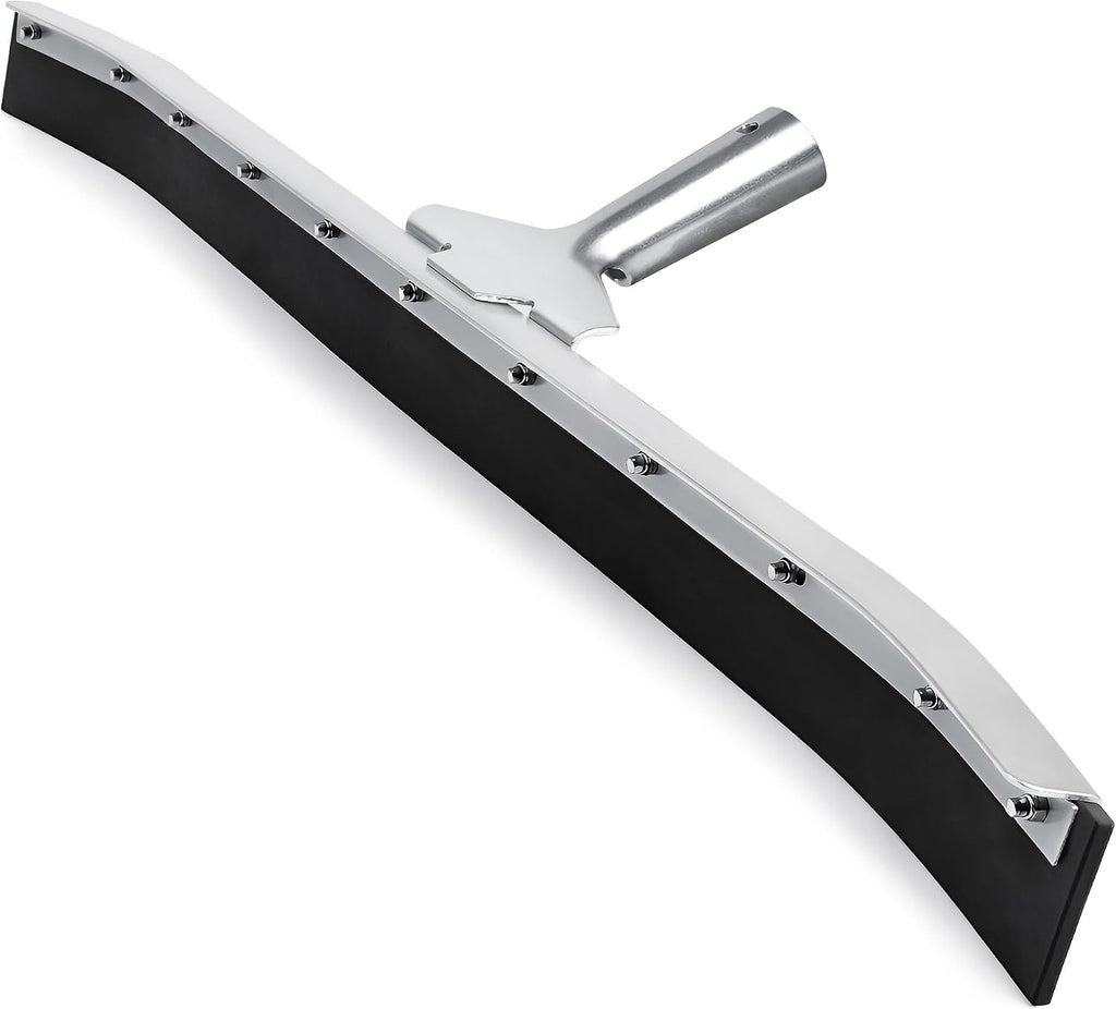 Curved Floor Squeegee 36’’, Rubber Blade Garage Squeegee, Taper Pole Connection - Handle Sold Separately for Tiles
