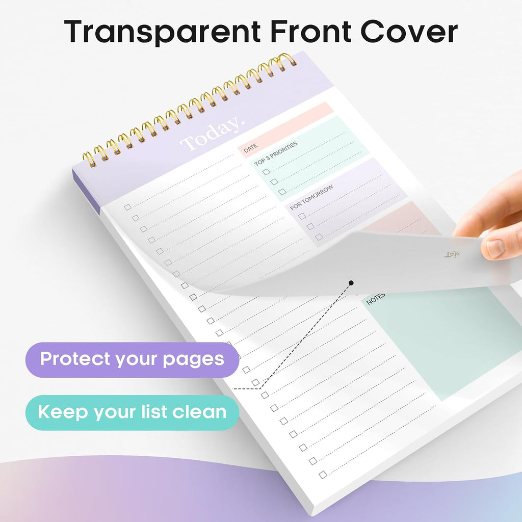 To Do List Notepad - To Do List Notebook for Work with 52 Sheets, 9.8" x 6.5", Undated Daily Planner Perfect for