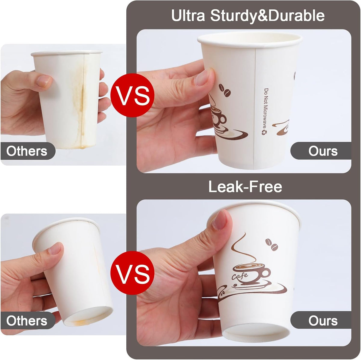 240 Pack 12 oz Coffee Cups, Disposable Paper Cups
