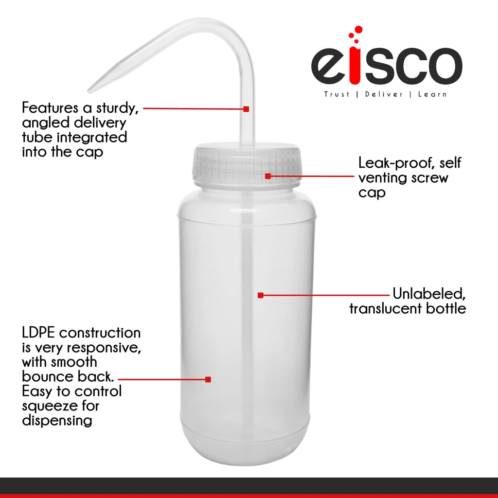 Wash Bottle, Squeeze Bottle, Liquid Dispenser, 500 ml, Translucent