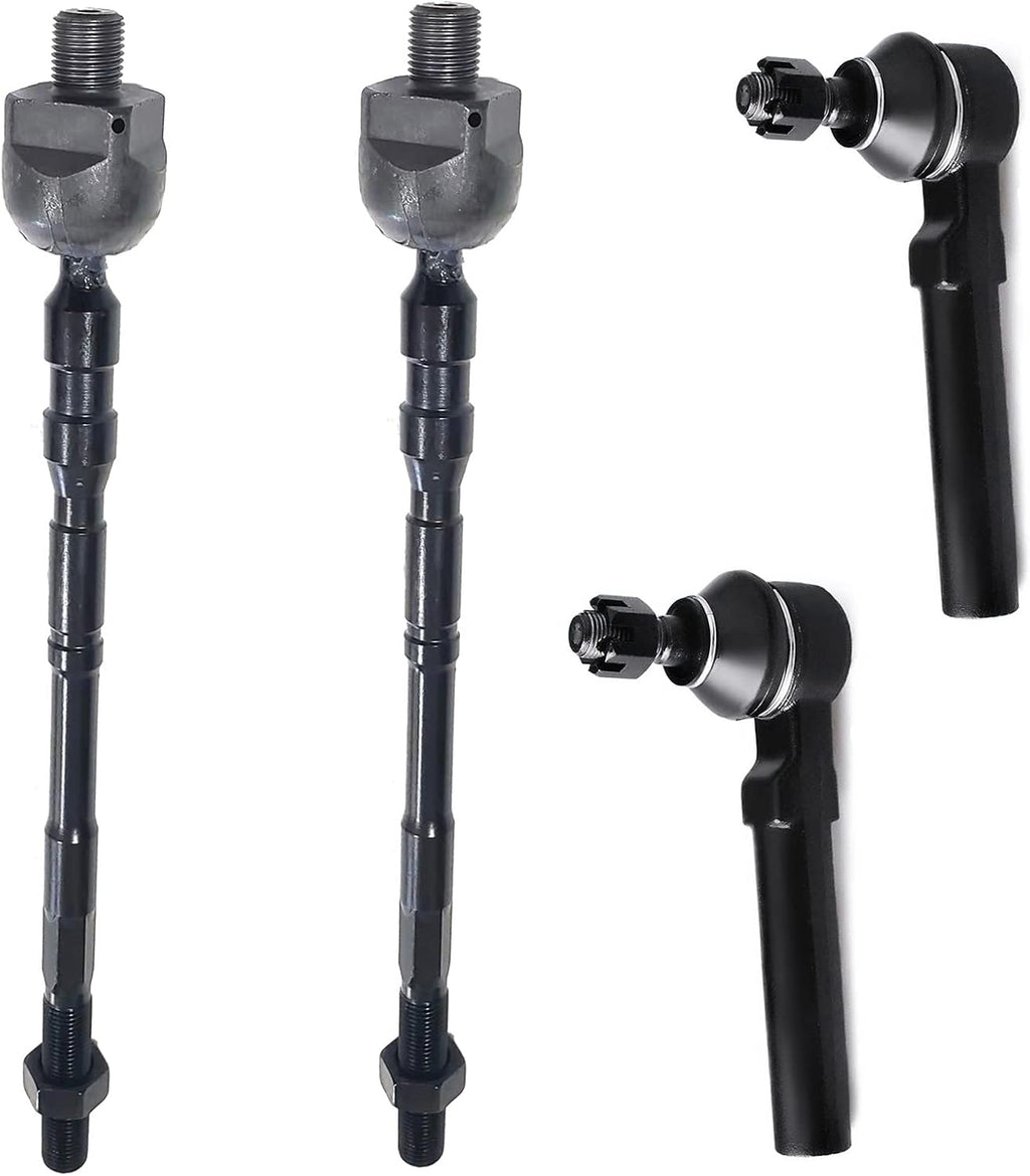 4PC ES3712 EV800049 Outer Inner Tie Rod End for Subaru Forester 03-08