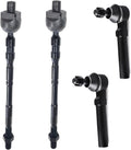 4PC ES3712 EV800049 Outer Inner Tie Rod End for Subaru Forester 03-08