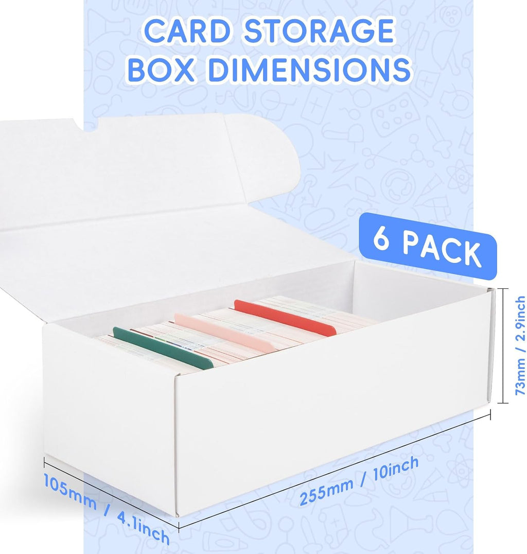 Bulk Card Storage Boxes, 6-Pack Holds 3,600 Cards for Trading Cards | Store 3,600 cards with dividers, labels and 3