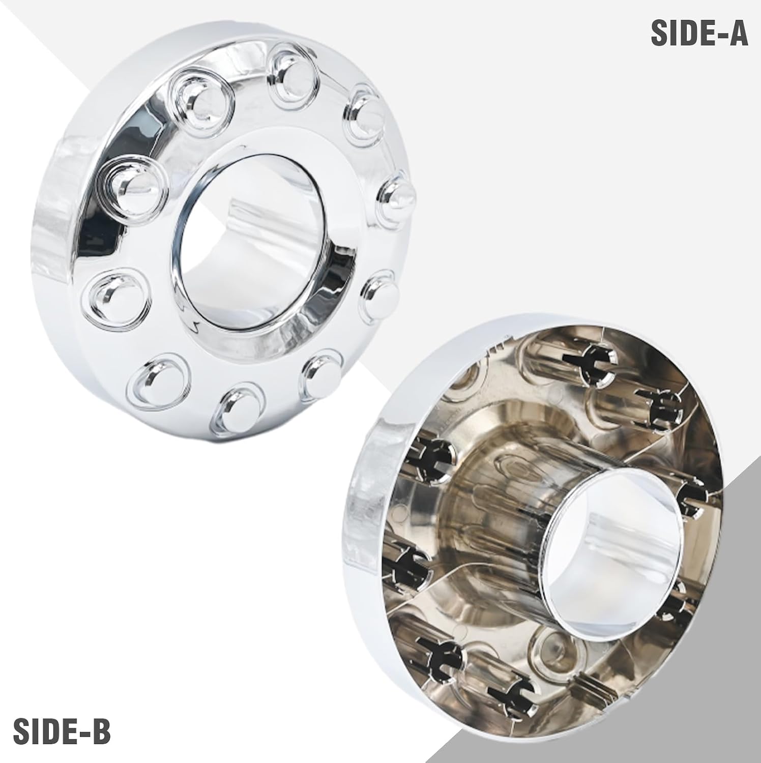 5C3Z1130NA 10 Lug Front Wheel Center Hub Cap Cover Replacement for 2005-2017 Ford F450 F550 Super Duty DUALLY, Chrome