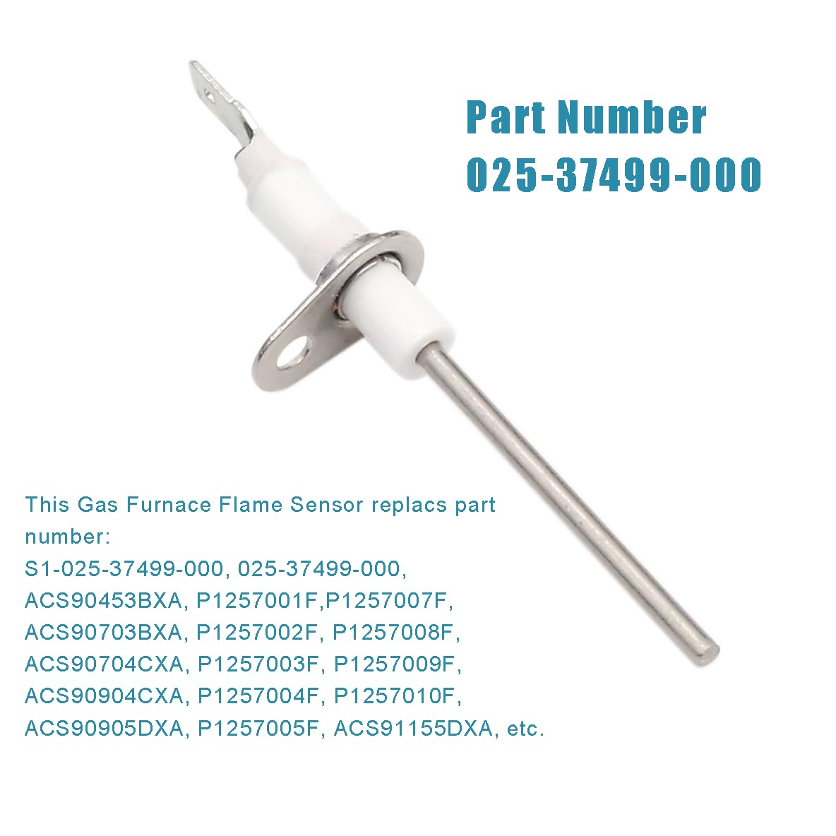 2 Pack 025-37499-000 Flame Sensor Replacement for York Flame S1-02537499000