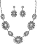 Western Jewelry Set for Women Metal Vintage Western Necklace with Earrings Cowgirl Jewery for Country Concert Outfit