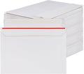 200 Pack 9.8x 6.5 Inch Rigid Mailers, 250 gsm Self Seal White Cardboard Envelopes, Stay Flat Envelopes for Files