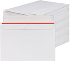 200 Pack 9.8x 6.5 Inch Rigid Mailers, 250 gsm Self Seal White Cardboard Envelopes, Stay Flat Envelopes for Files