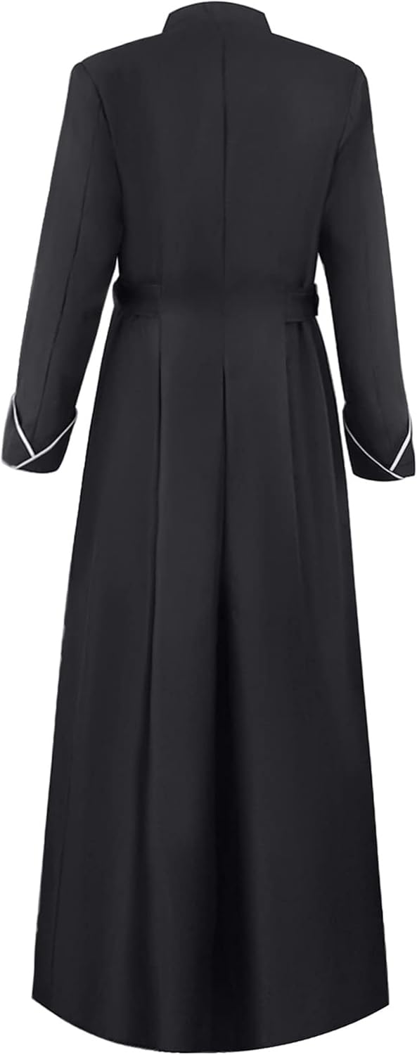 Women Clergy Robe Church Cassock Minister Gown Choir Pastor Costume Outfit Pulpit Service Vestment Dress