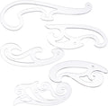 5 Pcs 5 Styles Acrylic French Curve Ruler for Sewing Tools Transparent Acrylic Drafting Stencils Templates Drawing