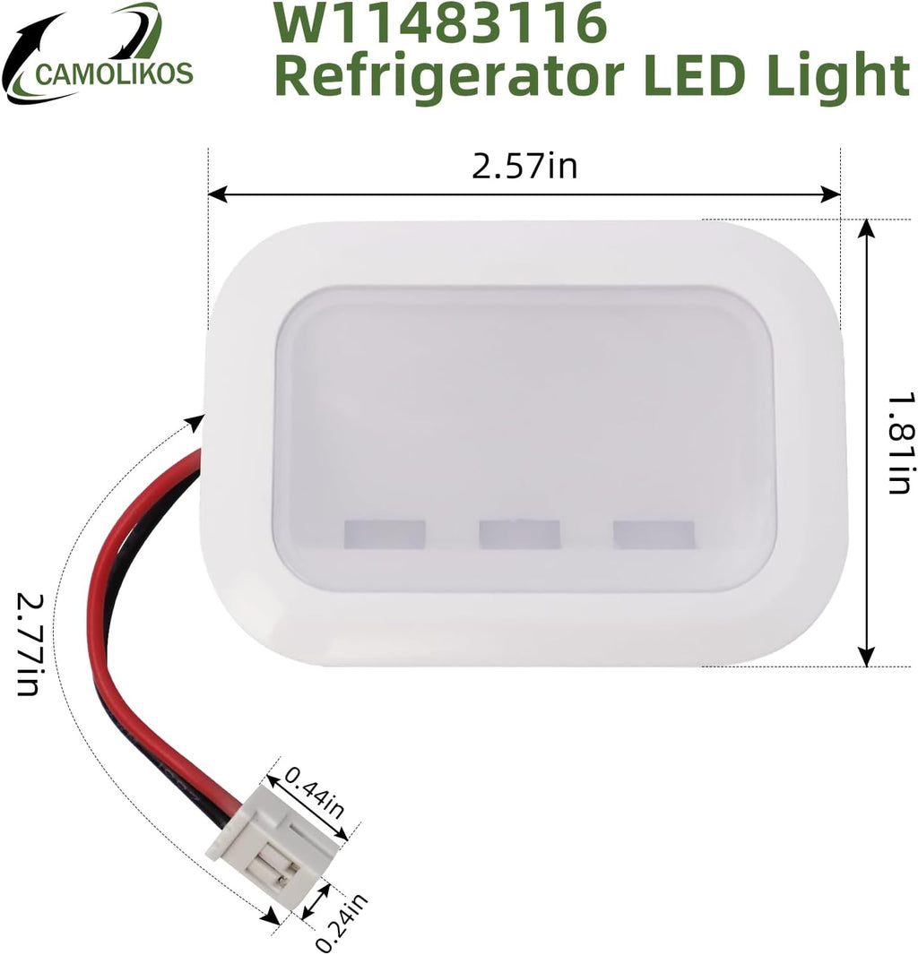 5pc W11483116 Refrigerator LED Light Compatible With Whirlpool KitchenAid Replacement 4961291 AP6990551 PS16221108 EAP16221108