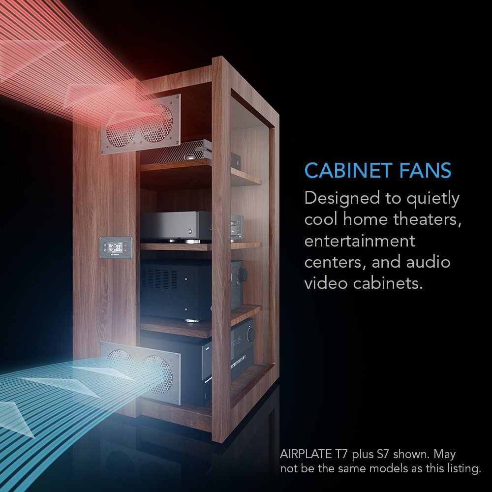 AC Infinity AIRPLATE T7, Quiet Cabinet Cooling Fan System 12"