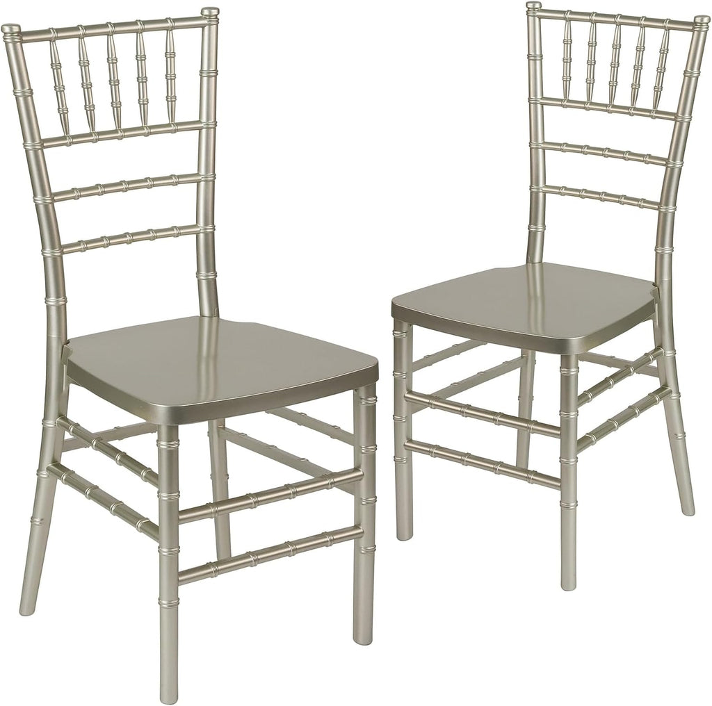 Hercules Stacking Resin Chiavari Chair, 2-Pack