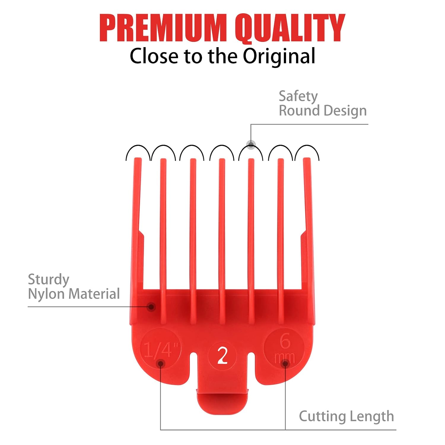 4 Professional Hair Clipper Guards Cutting Guides Fits for Most Wahl Clippers, Color Coded Clipper attachment