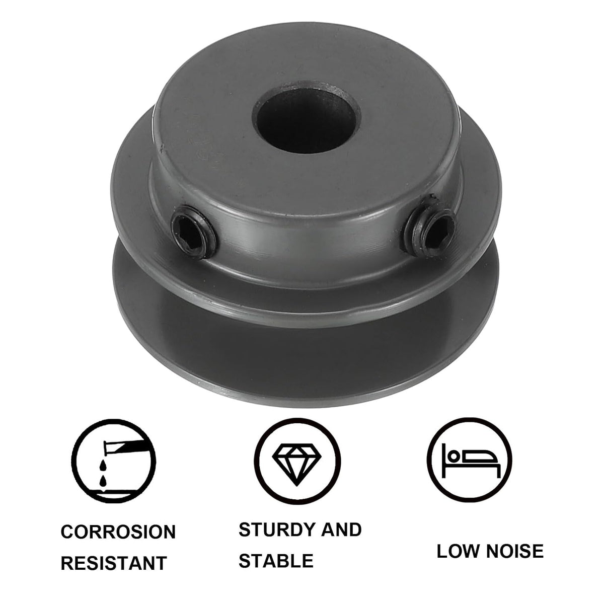 uxcell AK20-1/2 V-Belt Sheave 1/2" Bore, 2" OD, Single Groove Web Sheave