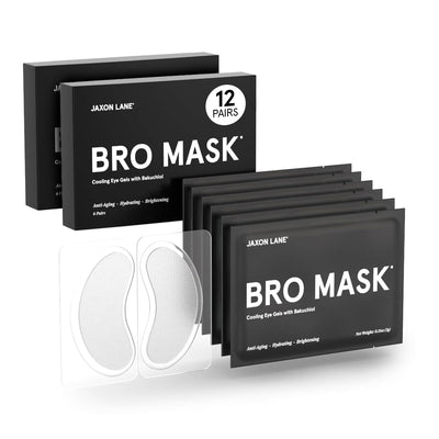 Bro Mask Under Eye Patches for Men for Dark Circles, 2 x 6 Pairs