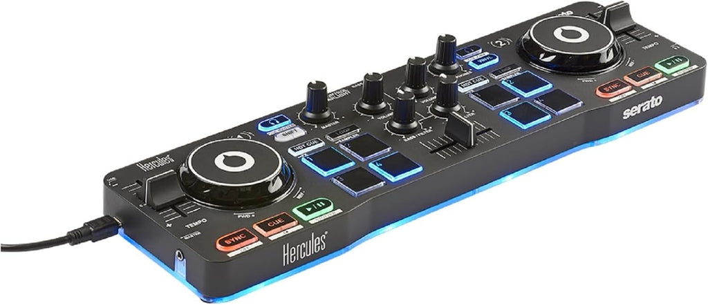 DJ Starter Kit | Starlight USB DJ Controller with Serato DJ Lite Software, 15-Watt Monitor Speakers, and