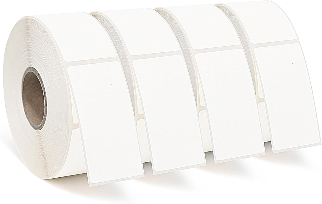 2000 Dissolvable Food Labels, 1 x 2 Inch Blank White