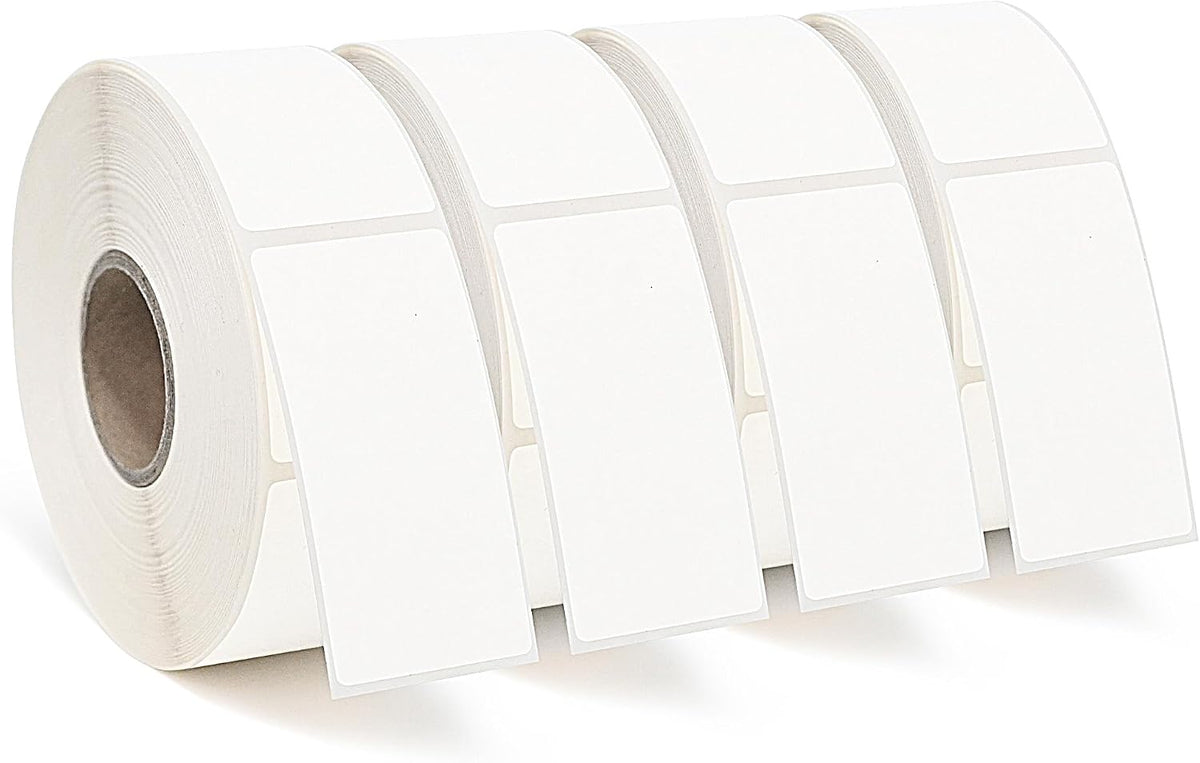 2000 Dissolvable Food Labels, 1 x 2 Inch Blank White