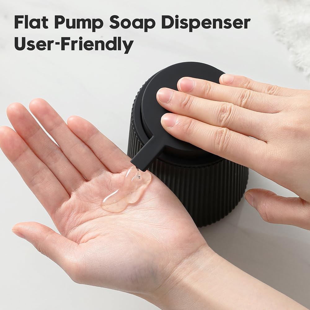 Striped Liquid Hand Soap Dispenser Black