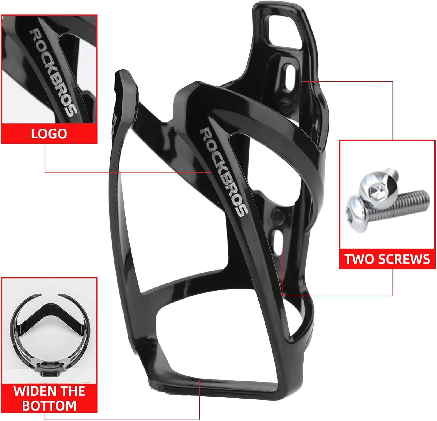 Bike Water Bottle Holder Ultralight Bottle Cages with Screws Tool | Universal Bike Cup Holder Rack for Road MTB Bike