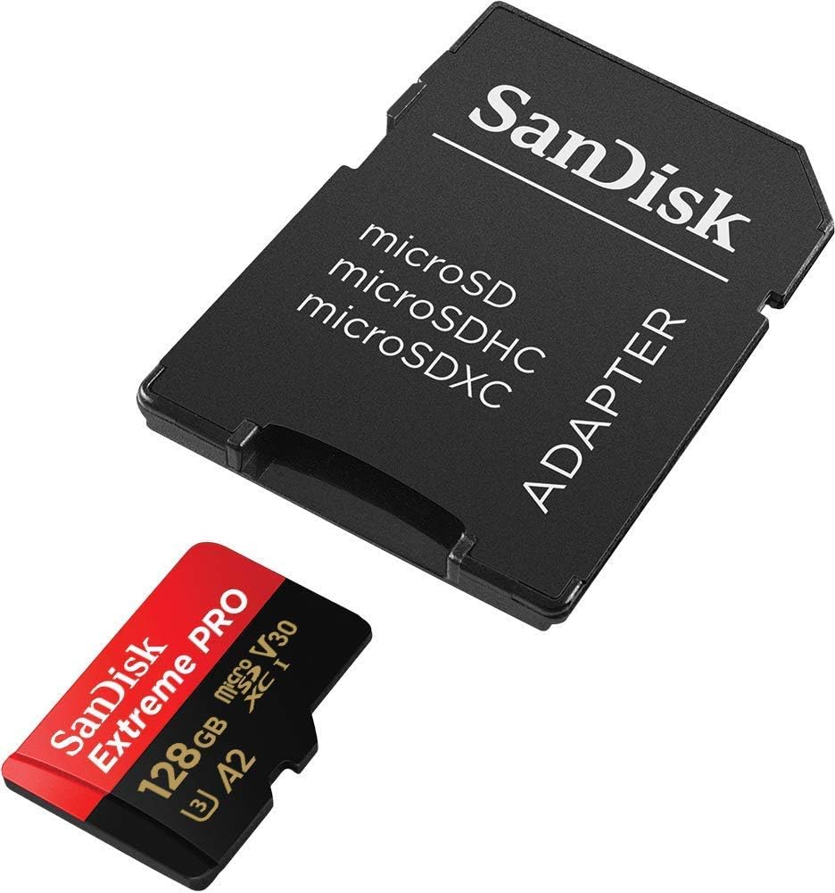 SanDisk Micro 128GB Extreme Pro Memory Card Works with Insta360 Models | For ONE RS 1-Inch 360, One X3 Action Cameras