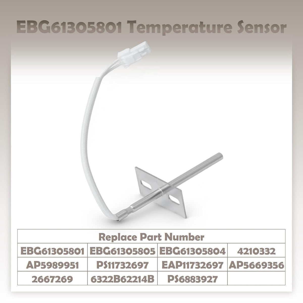 EBG61305801 Oven Range Temperature Sensor Probe Compatible with LG LRE30453ST LREL6323S LREL6325F Ovens, Replace EBG61305805 4210332 AP5989951 PS11732697 EAP11732697