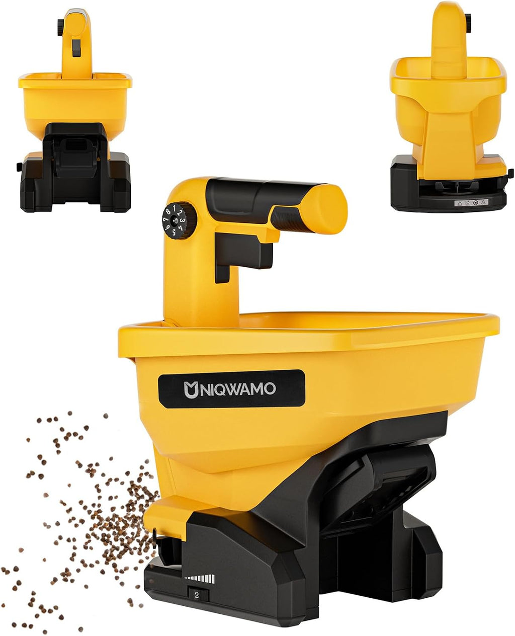 Handheld Power Spreader Compatible for Dewalt 20V/60V Battery | Available Year-Round, Grass Seeds, Rock Salt (Battery