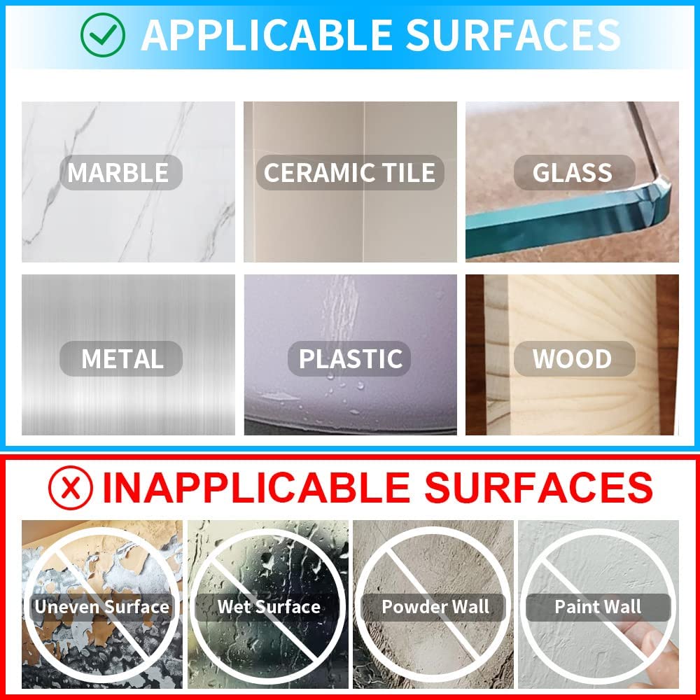 50PCS Double Sided Adhesive Pads for Mounting, 2-3/8inch Two Sided Pre-Cut Square Tape, Sticky Tack Double Sided Tape