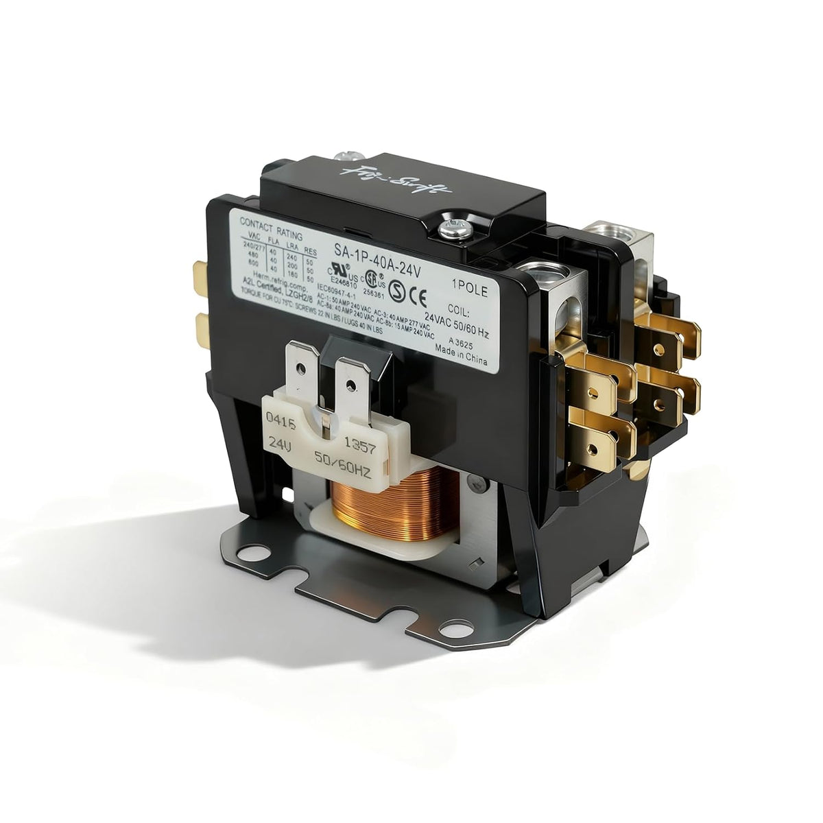 1P 40A 24V AC Contactor, 50/60Hz, Suitable for Compressors/Air Conditioning