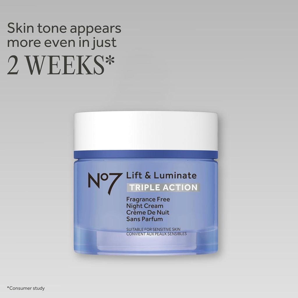 Lift and Luminate Triple Action Fragrance-Free Night Cream – Anti-Wrinkle Collagen Peptide Brightening Moisturizer