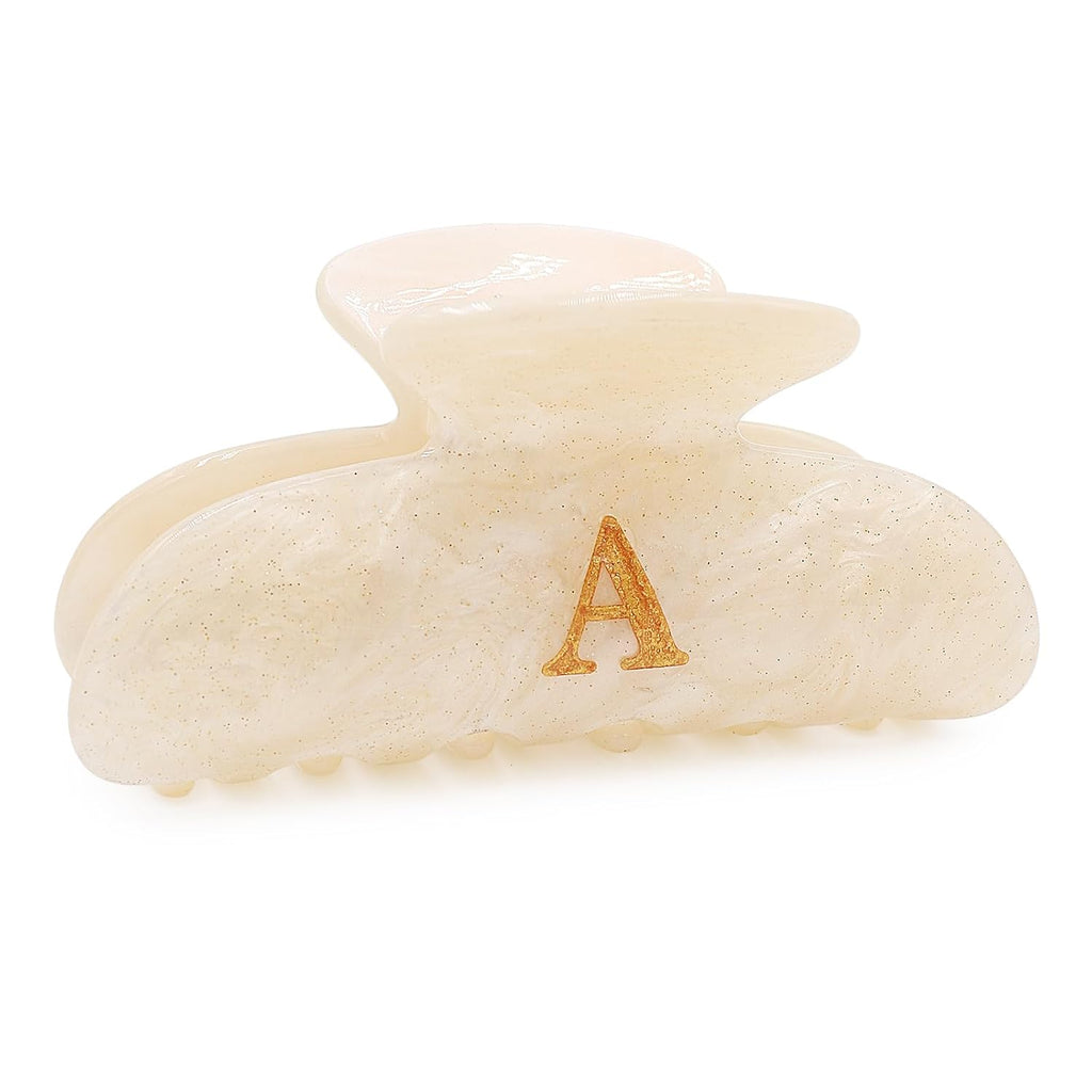 Cute Claw Clip - Personalized Gifts for Women, Initial Letter A | Claw Clips for Thin Hair, Birthday Gift, Acrylic