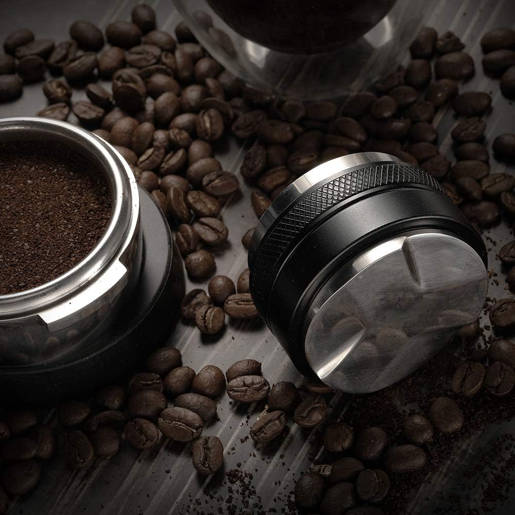 53mm Coffee Distributor and Tamper, Dual Head Coffee Leveler Compatible with Breville 54mm Portafilter, Adjustable