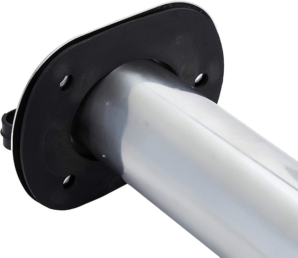 Stainless Steel Flush Mount Rod Holder with Rubber Cap (0 Degree)