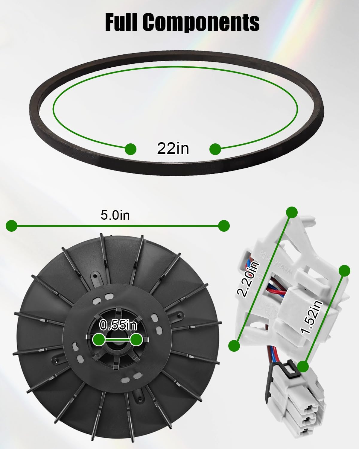 Washer Motor Pulley Belt Speed Sensor Kit Fit for GE Clothes Washer