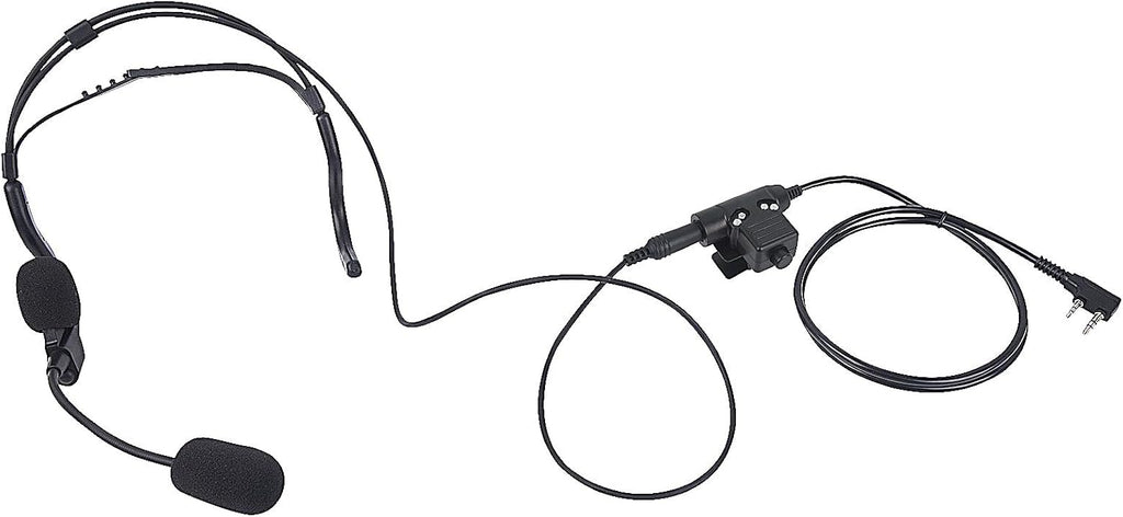 Walkie Talkie Earpiece Behind The Head Over Ear Radio Headset Headphone with Boom Mic U94 PTT Compatible for Baofeng