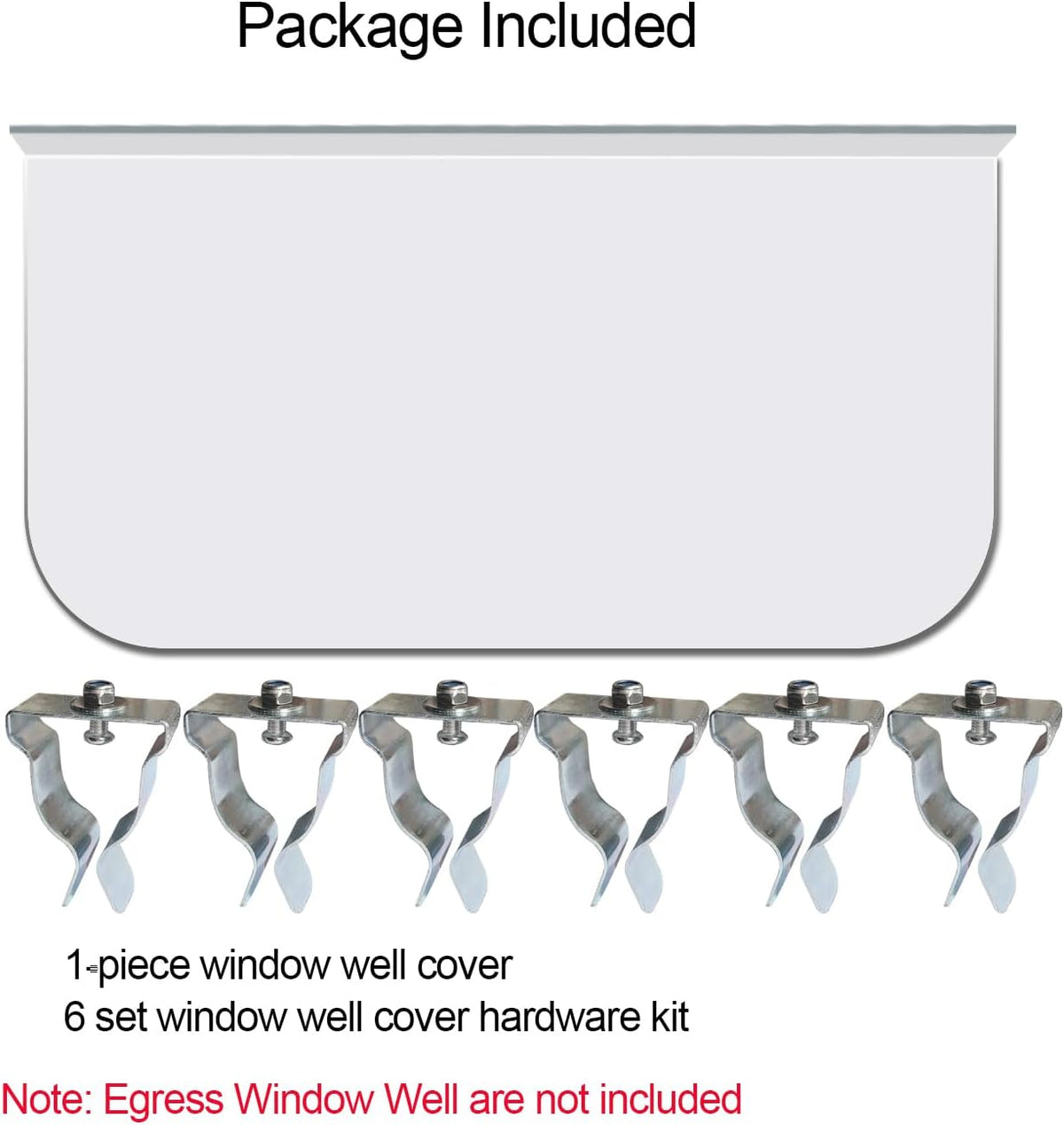 54" x 38" Window Well Covers Outside, Polycarbonate Basement Window Well Cover, Waterproof/Protects Against
