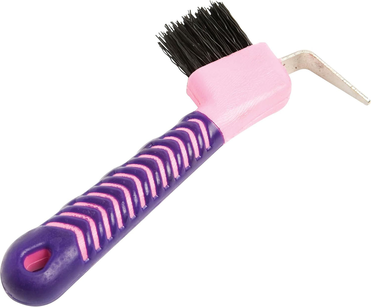 Deluxe Soft Grip Hoof Pick, Pink/Purple