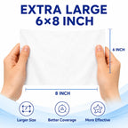 Extra Large 75% Alcohol Wipes, Individually Wrapped Pre-Moistened Disposable Wipes, Portable Travel Pack, 100 Count