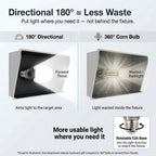 LED Shoebox Retrofit Lamp, 75/95/115W Selectable, 5000K, Rotatable E39 Base