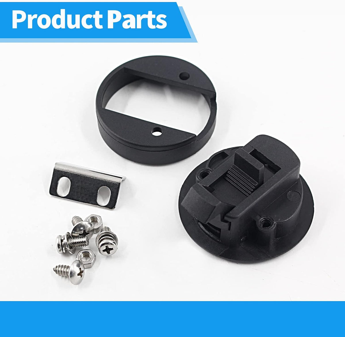 2 Pack 2 Inch Flush Pull Slam Latch, Plastic (Black)