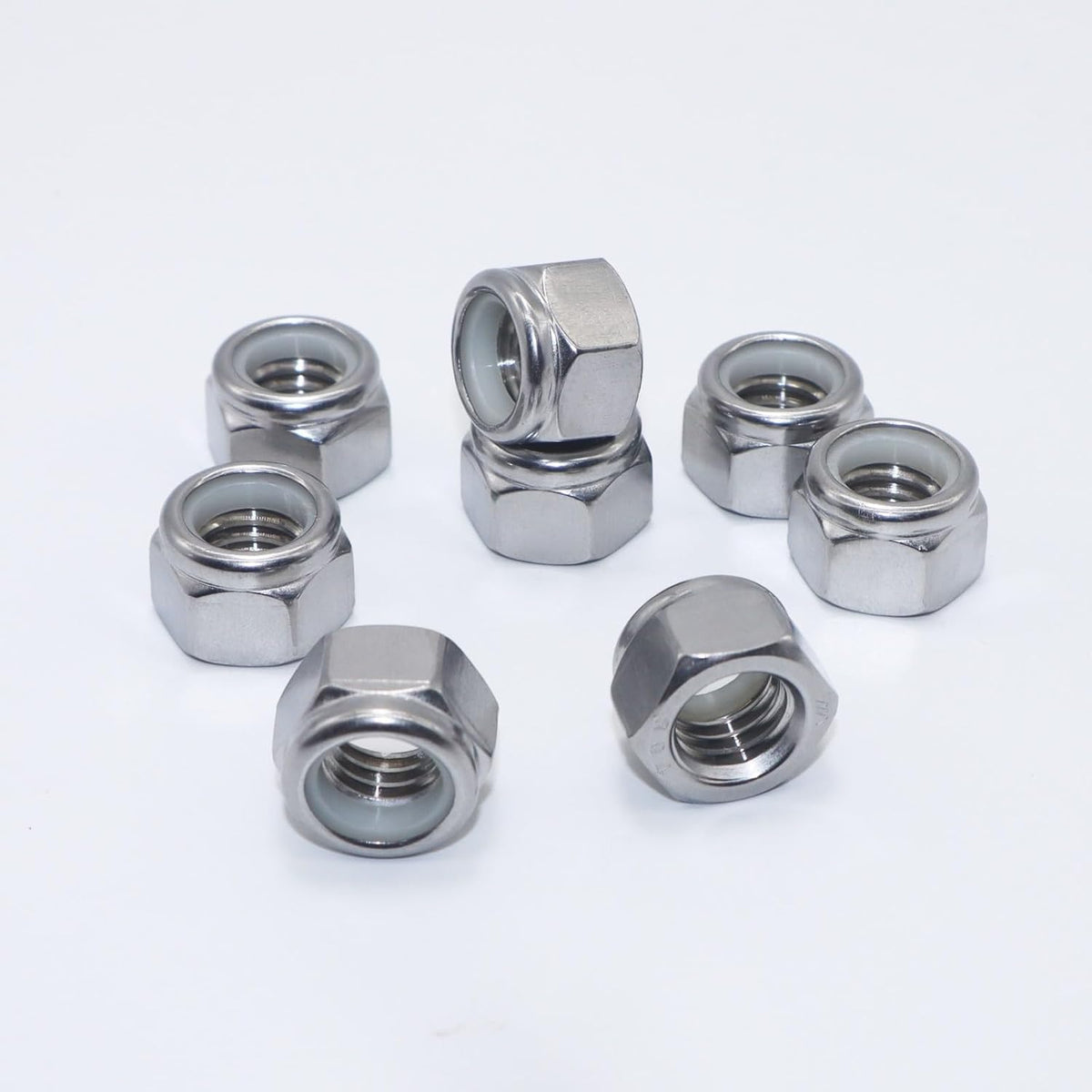 #6-32 Lock Nuts,304 Stainless Nylon Insert Locknuts for Bolts, Nylock Nuts 120 Pack