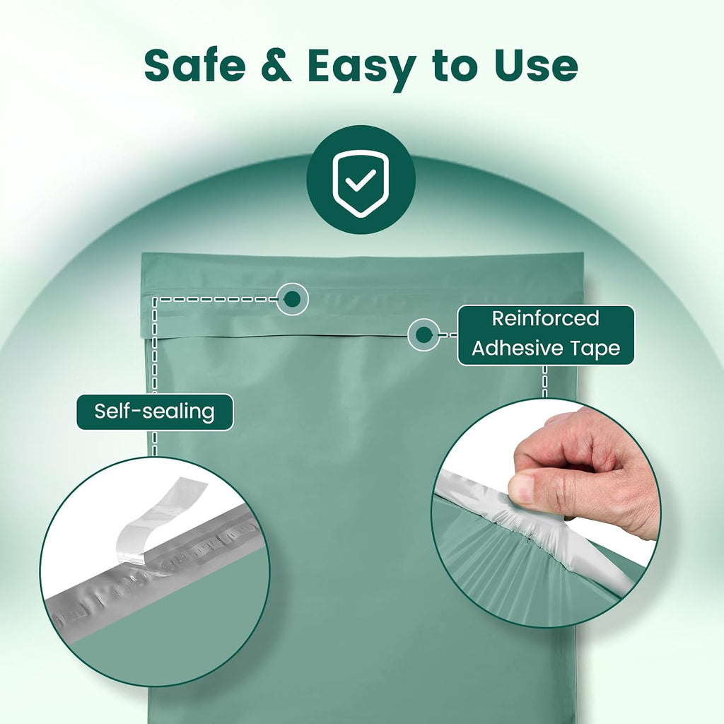 Poly Mailers 10x13 50 Pack, Small Self Seal Shipping Bags | Durable Waterproof Tear-resistant Mailing Envelopes