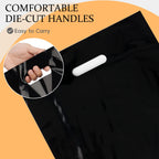 100-Pack Black Plastic Shopping Bags with Handles, 12x15 In Gift Bag