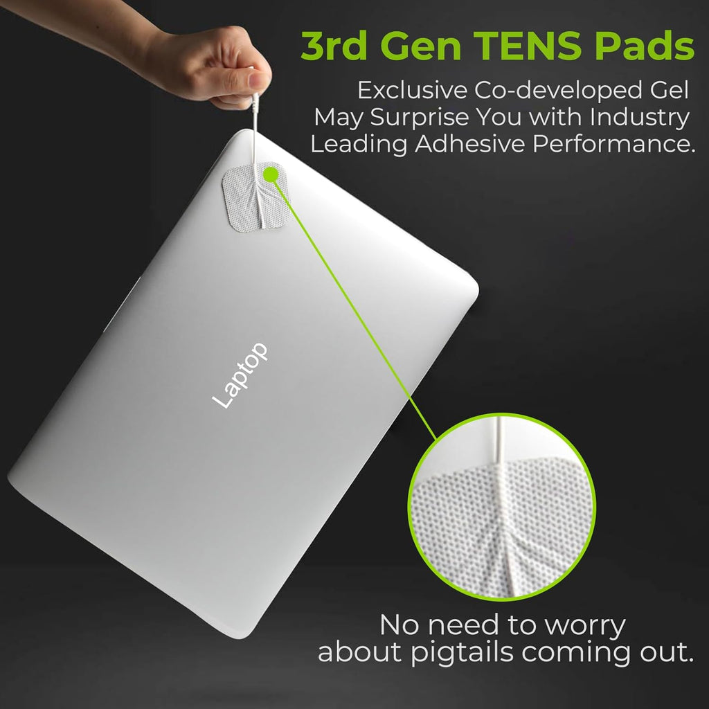 TENS Unit Pads Electrode Patches 20 Pcs, Upgraded Self-Stick, 2"x2"
