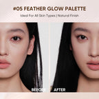 Contour Palette Highlighter Makeup Korean Makeup (05 Feather Glow)