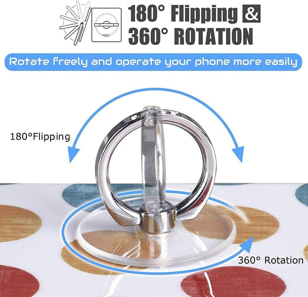Transparent Phone Ring Holder Grip - EI Sonador Clear Cell Phone Ring Stand Holder Finger Grip Kickstand 360°